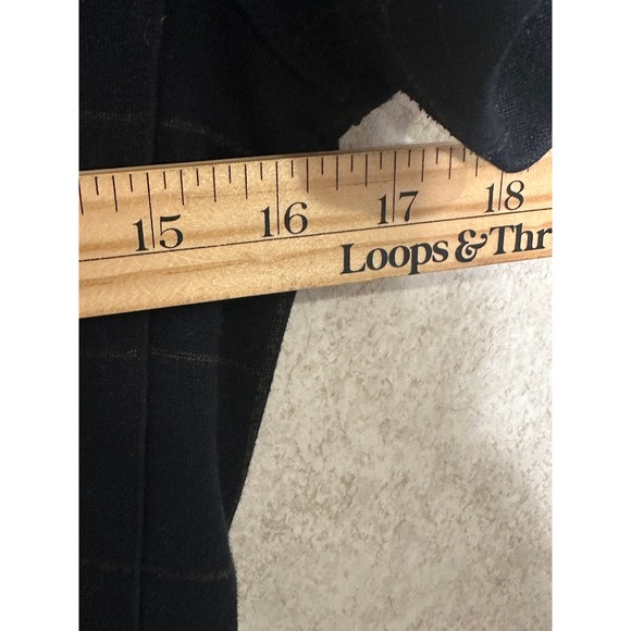 Theory Dolman Mock Neck Dress Windowpane Knit Short Sleeve Navy‎ Size Small - Picture 5 of 8